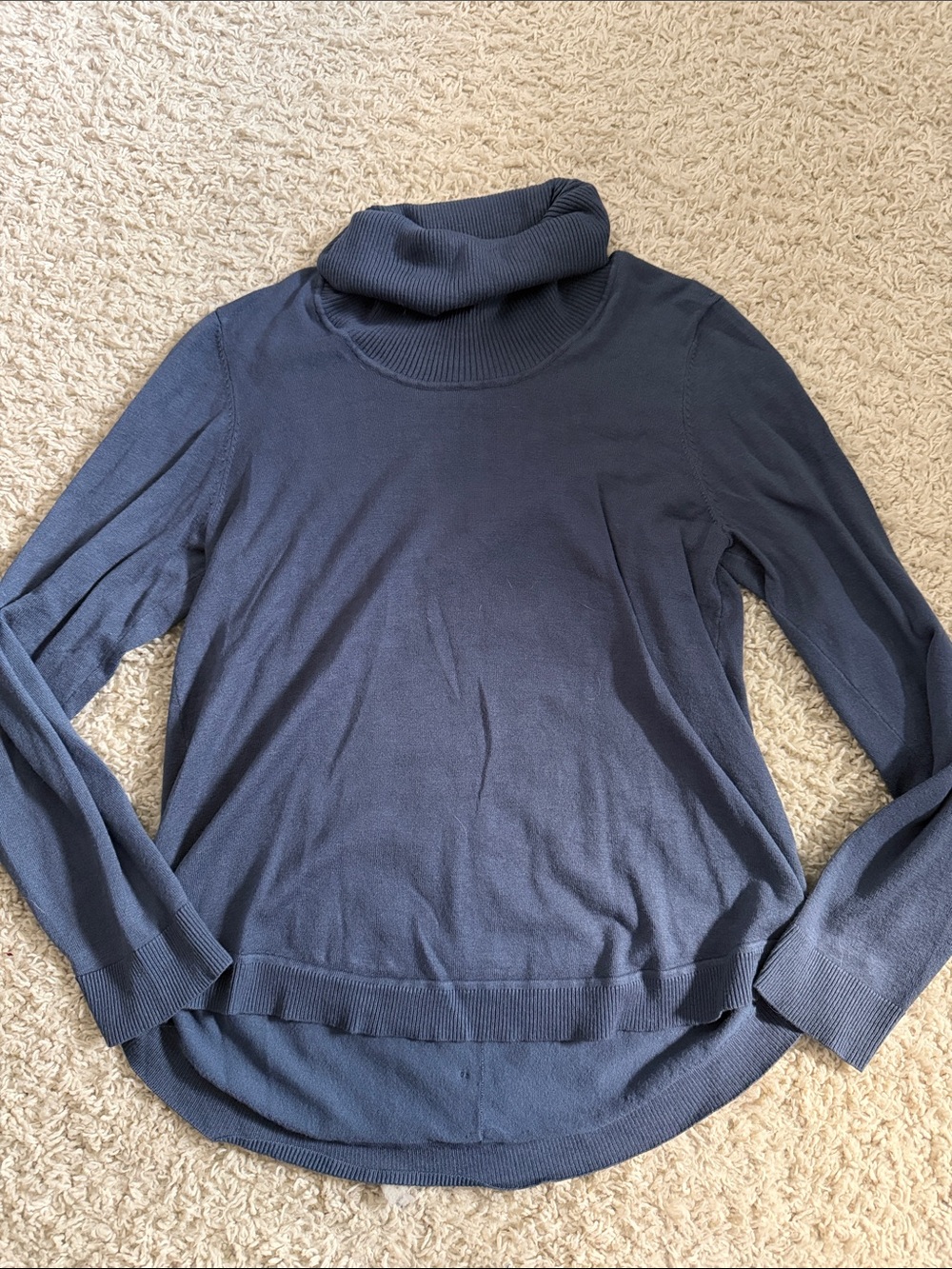 Cable & Gauge Navy Turtleneck Sweater